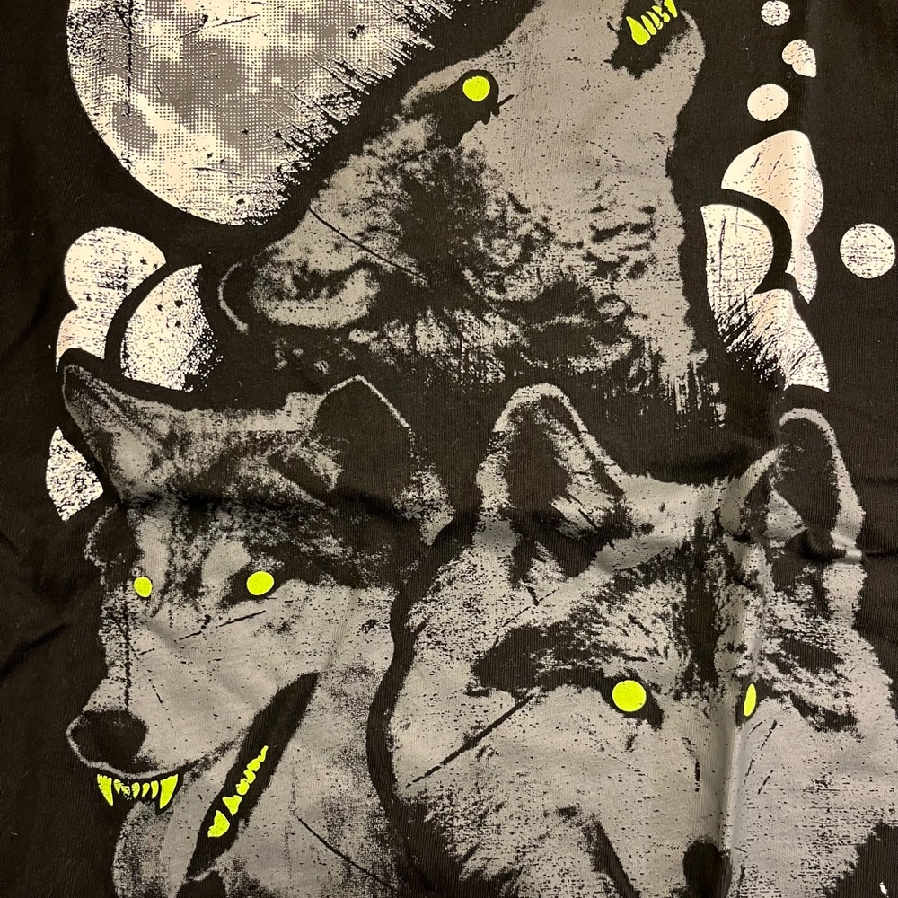 Zombie version of “Three Wolves” graphic-tee
